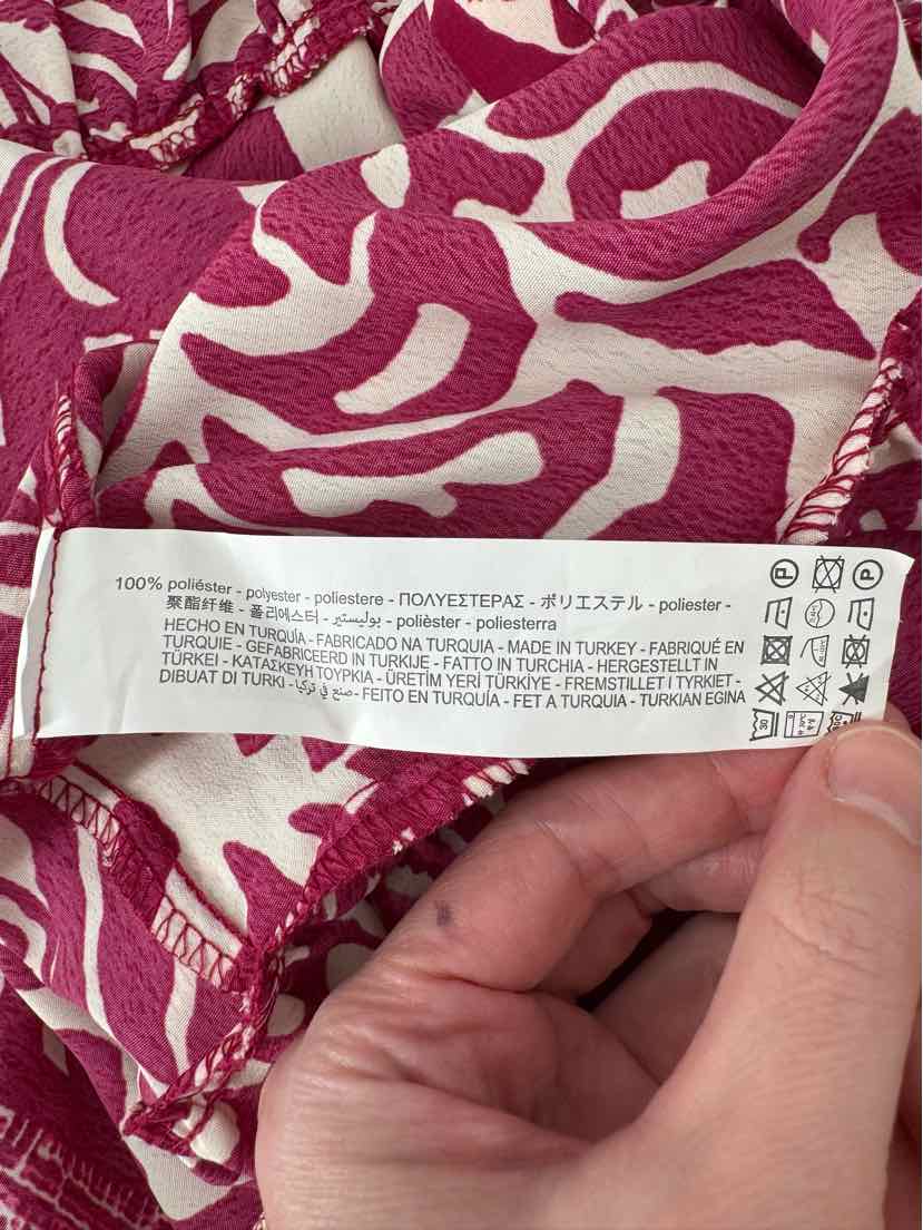 Size XS ZARA Purple Print Shirt