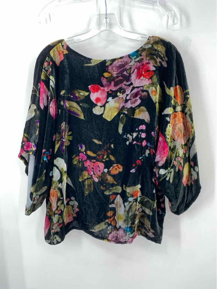 Size S Johnny Was Black Print Shirt