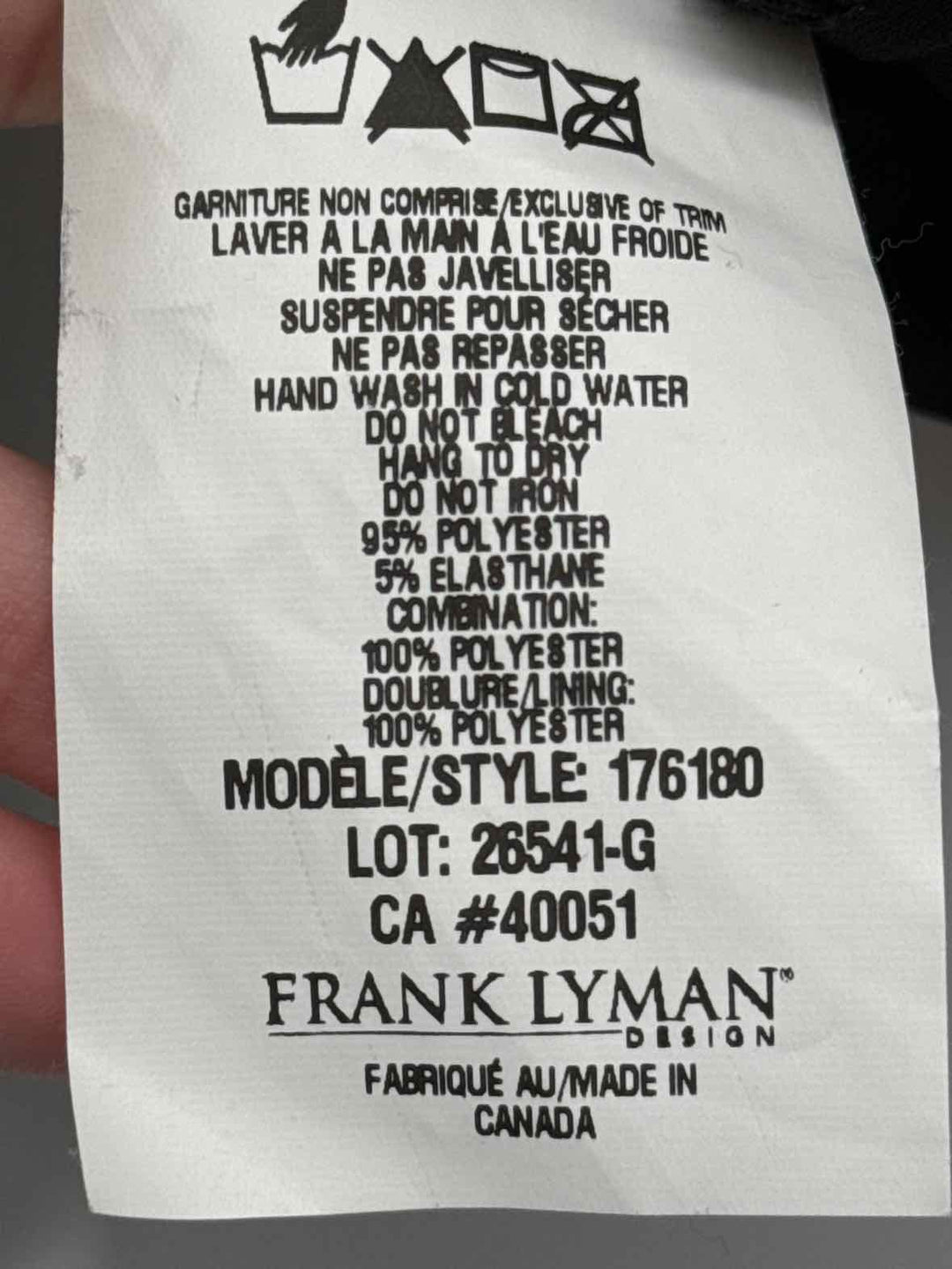 Size 8 FRANK LYMAN Black Shirt
