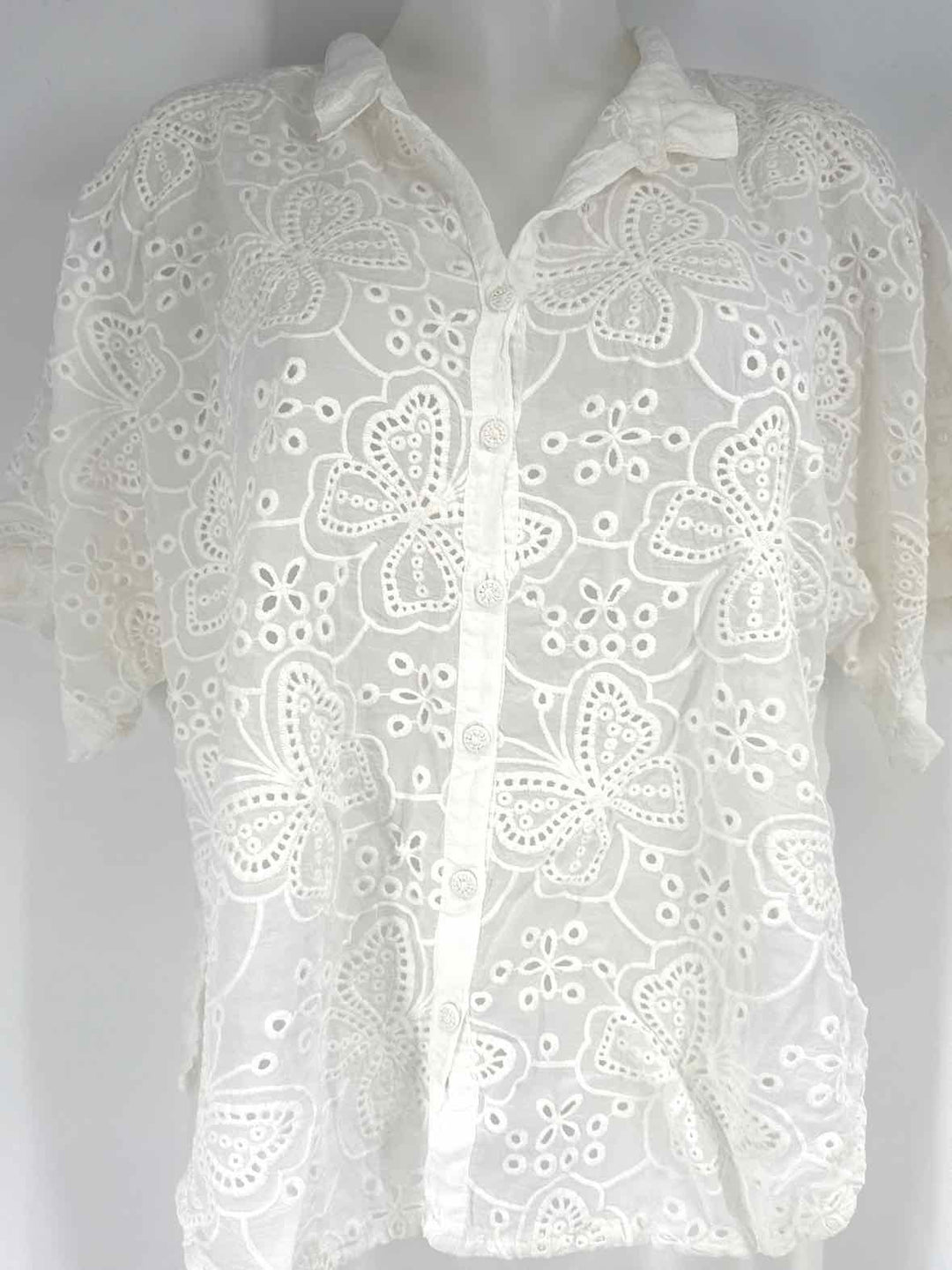 Size XL Johnny Was White Shirt