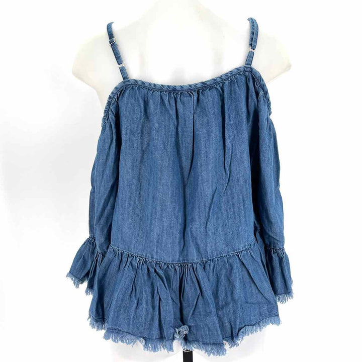 Size 6 INC Blue Chambray Shirt