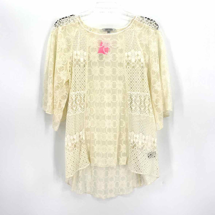 Size XS JOHN MARK Ivory Lace Shirt