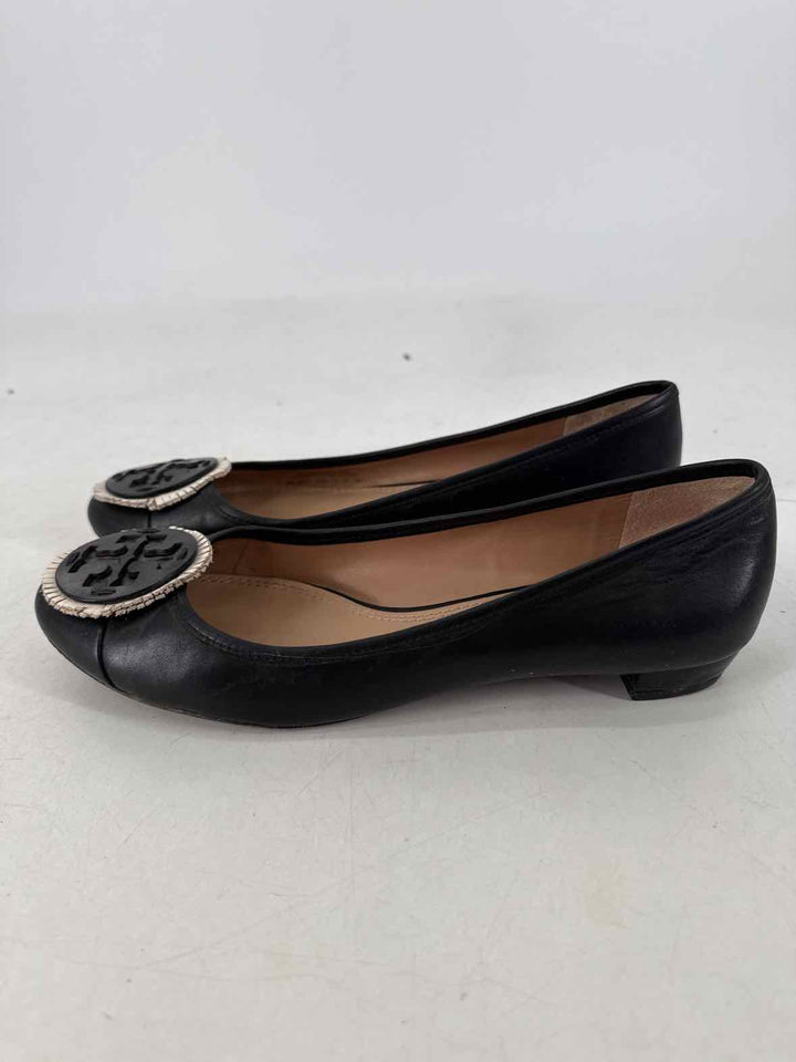 Shoe Size 9 Tory Burch Black Leather Flats