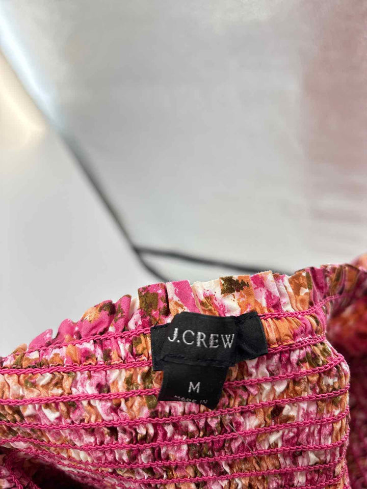 Size M J Crew PINK PRINT Dress