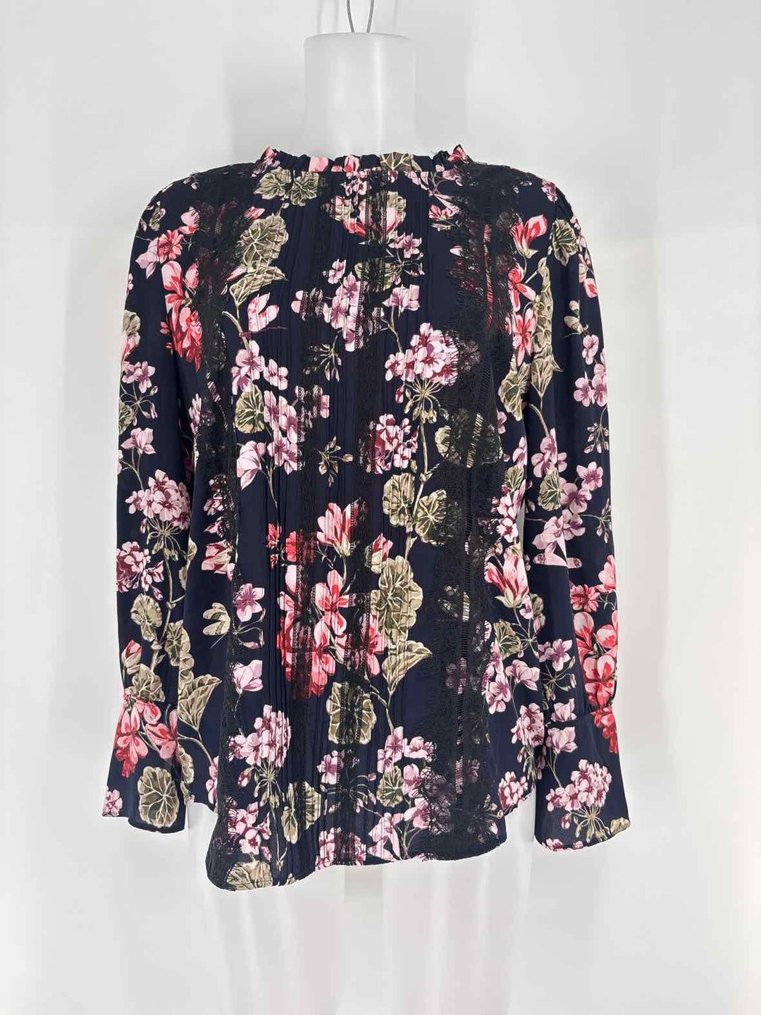 Size M Ann Taylor Navy Print Shirt