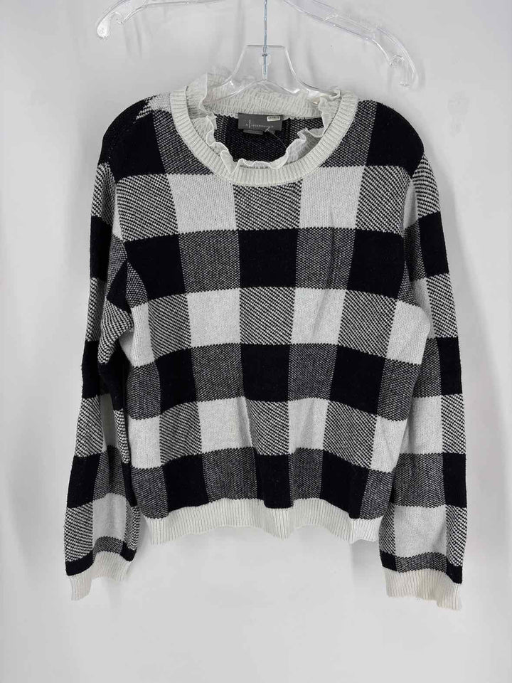 Size L Anthropologie Black/White Sweater