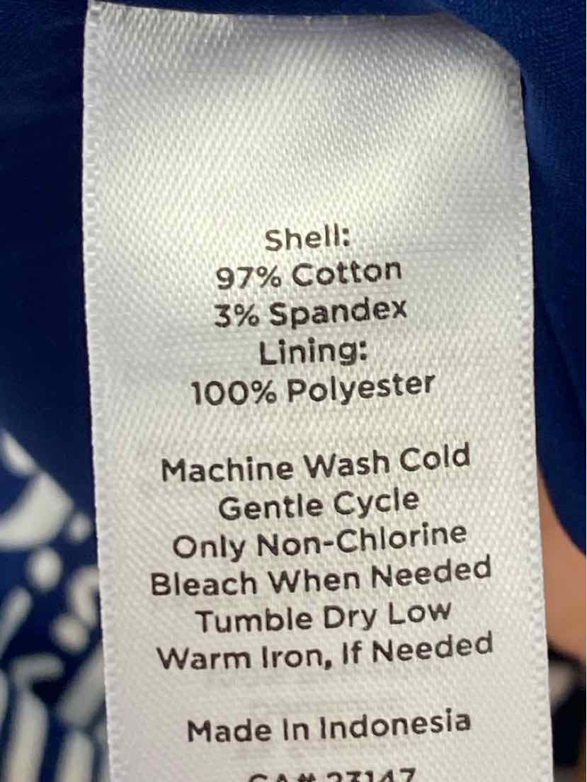 Size 12 Talbots Navy Print Skirt
