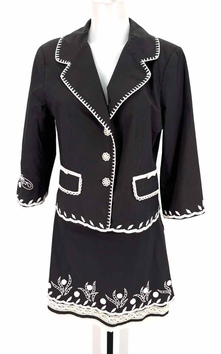 Size 12 CYNTHIA STEFFE Black 2 PC Dress