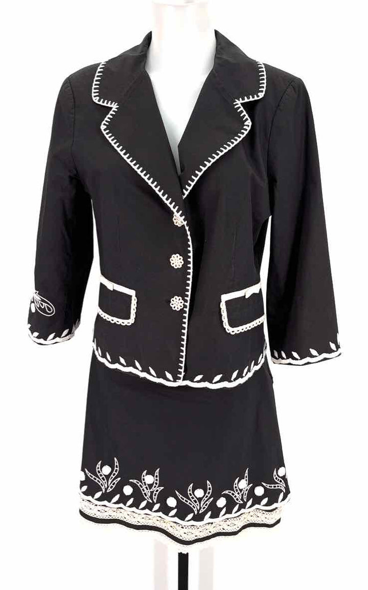 Size 12 CYNTHIA STEFFE Black 2 PC Dress