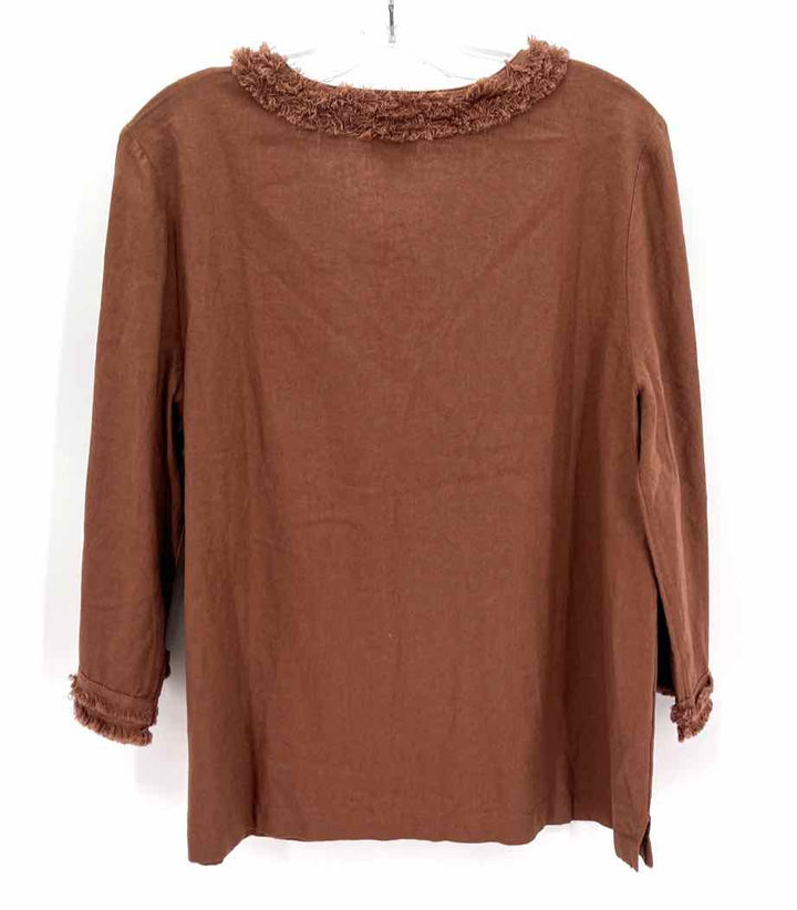 Size L Chico's Brown Linen Shirt