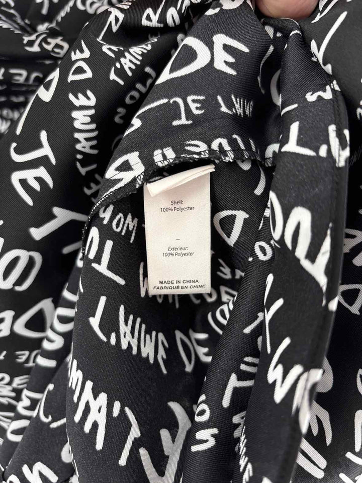 Size L CINQ DE SEPT Black Sateen Shirt