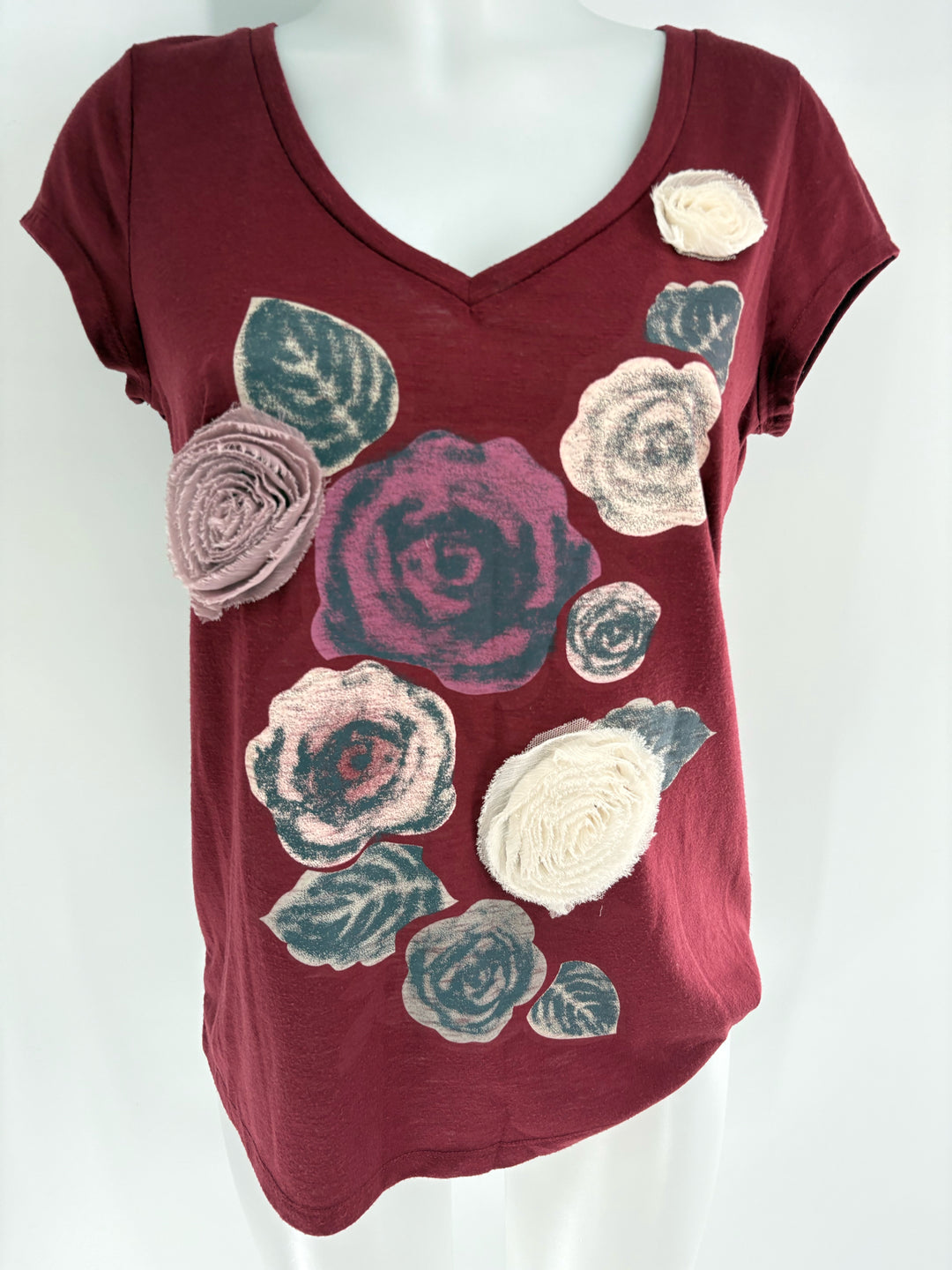 Size M LAUREN CONRAD Burgundy Shirt
