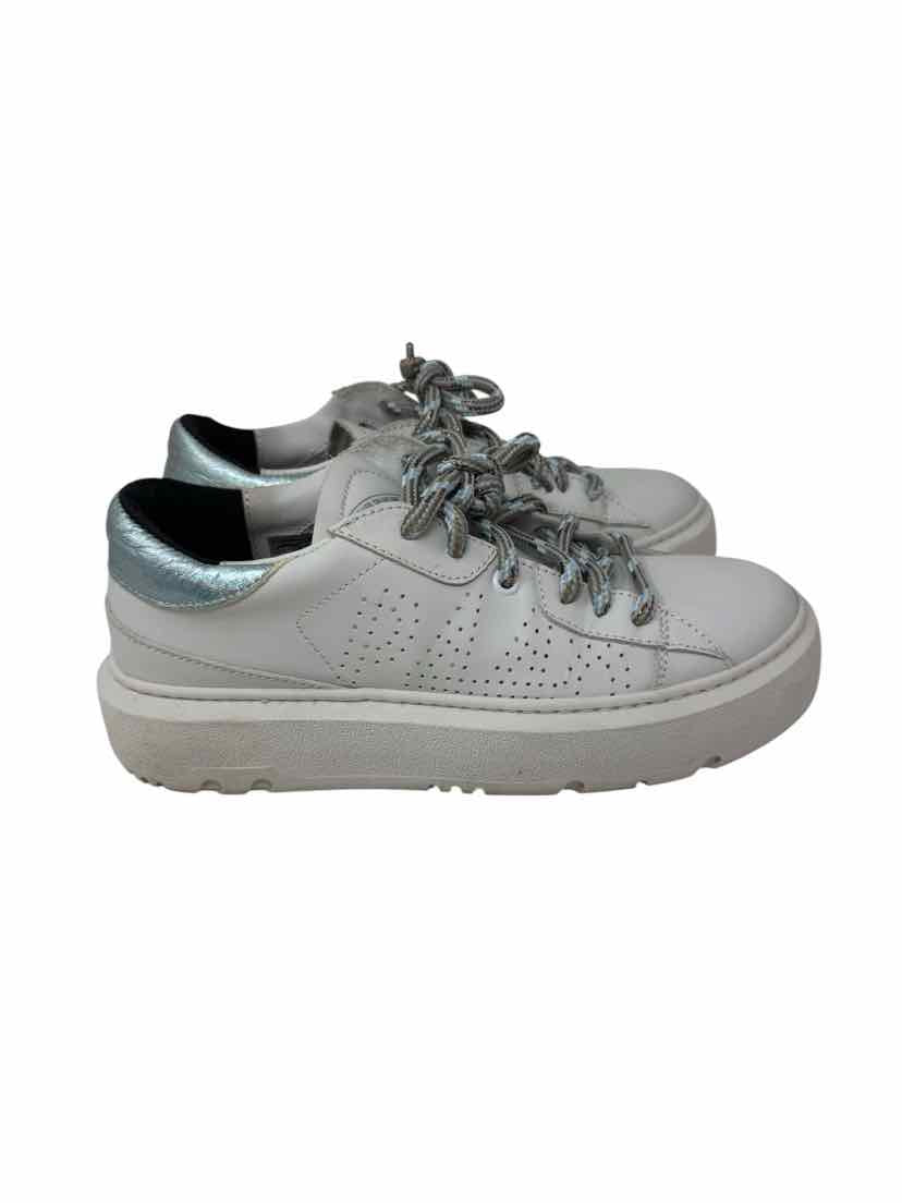 Shoe Size 37 P448 White Leather Sneakers