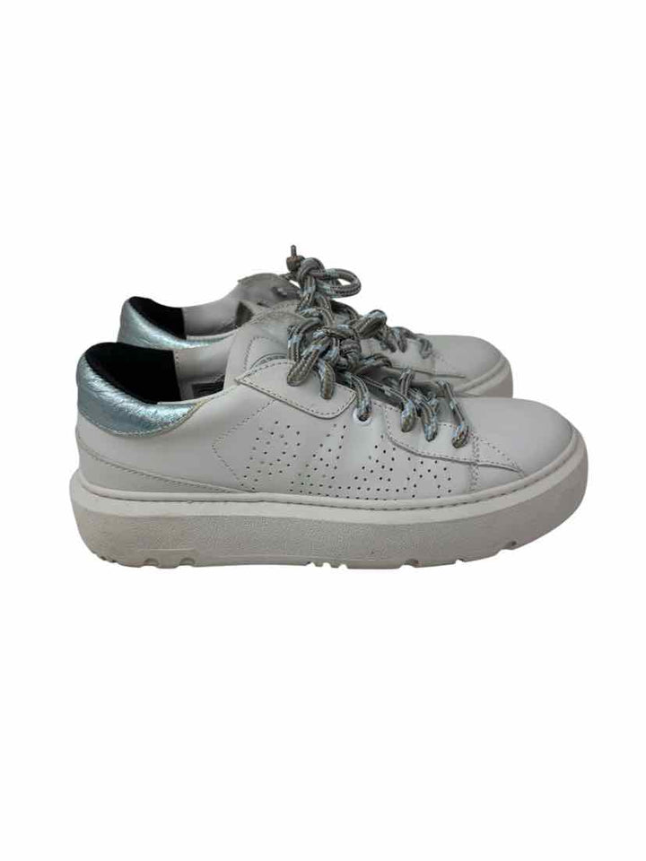 Shoe Size 37 P448 White Leather Sneakers