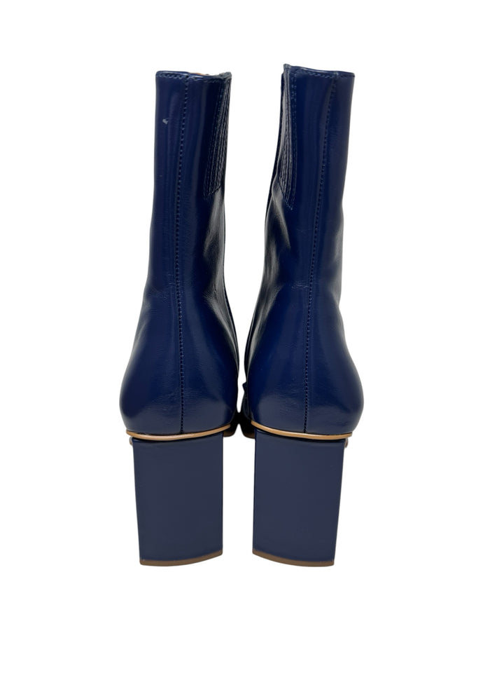 Shoe Size 10 Steve Madden Blue PATENT Boots