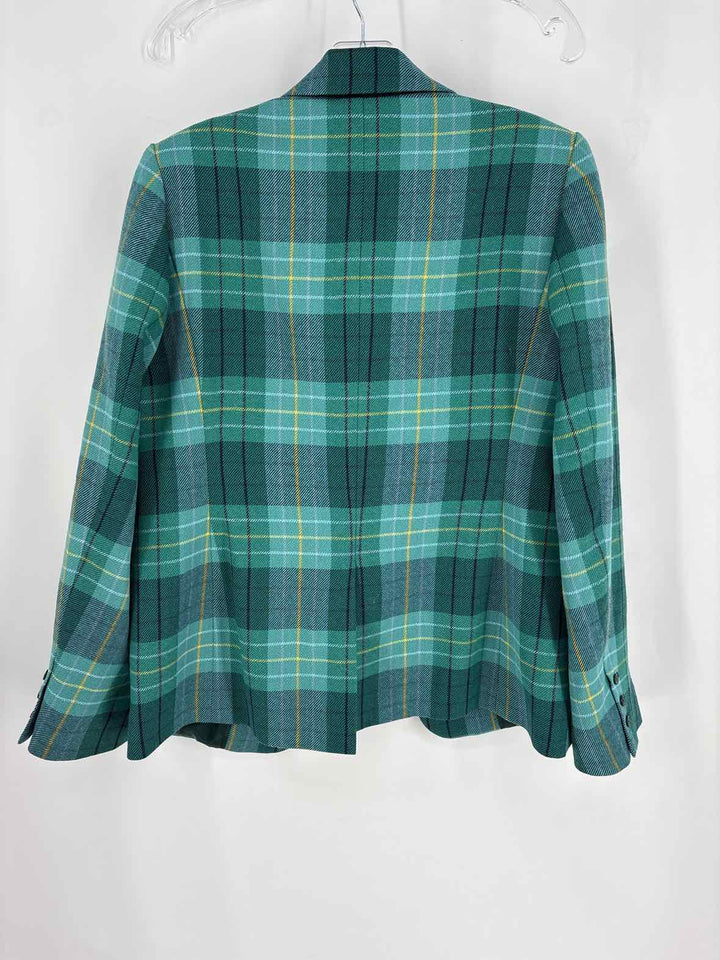 Size 8 Kate Spade Green Print Blazer