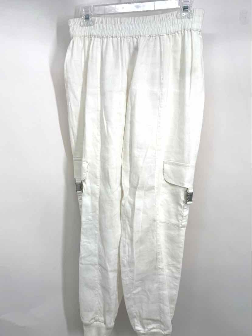 Size S Alice + Olivia White Linen Pants