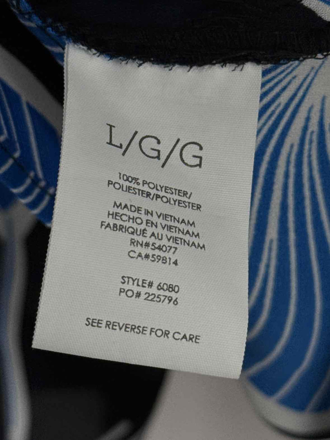 Size L CABI Black Print Shirt