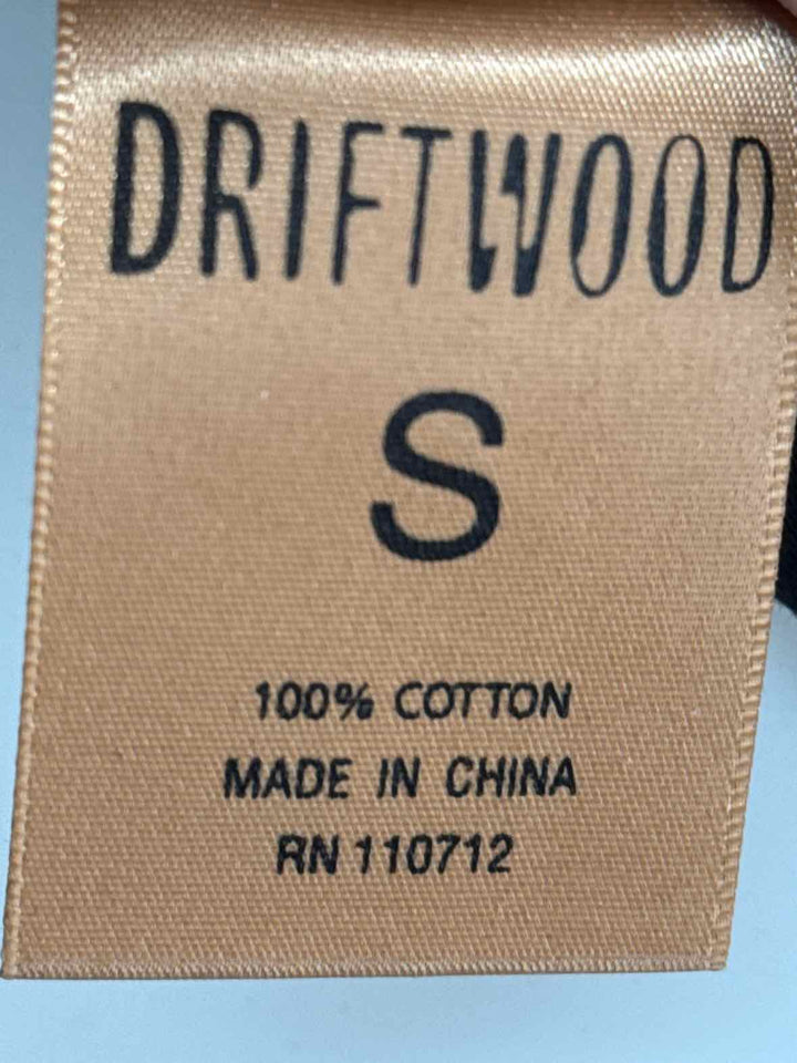 Size S DRIFTWOOD Black Shirt