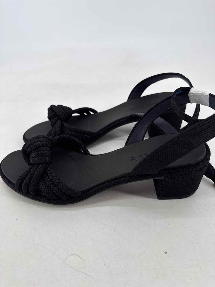 Shoe Size 9 ROTHY'S Black Knit Sandals
