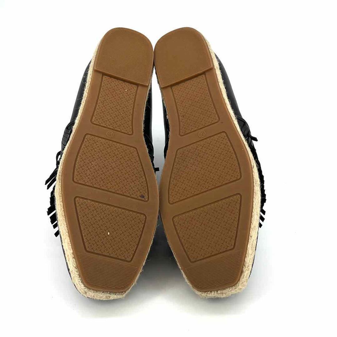 Shoe Size 10 Tory Burch Black Leather Flats