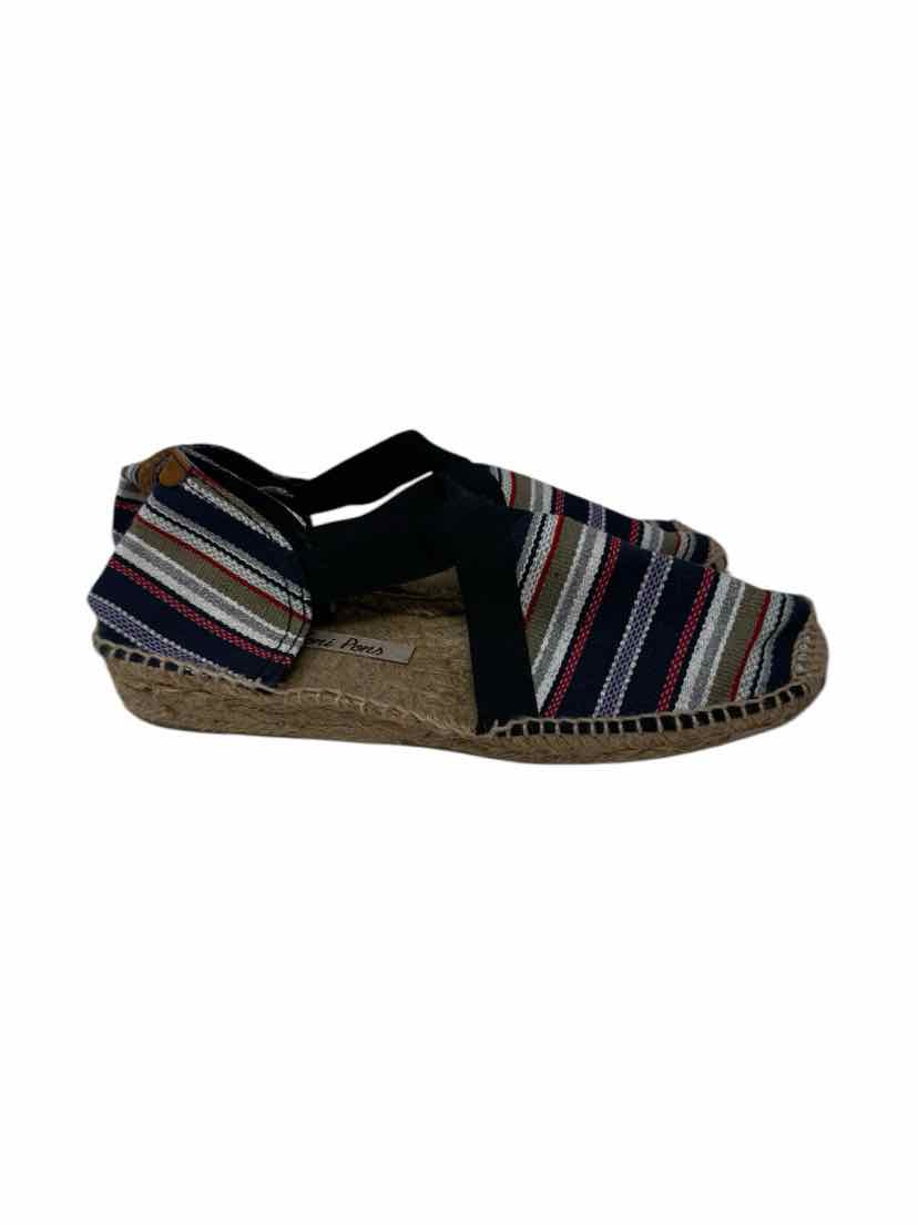 Shoe Size 40 Blue Canvas Sandals