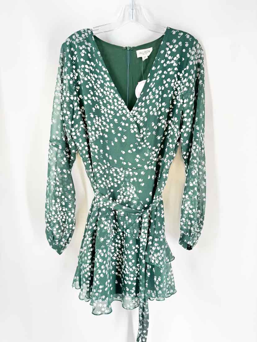 Size L Green Print Dress