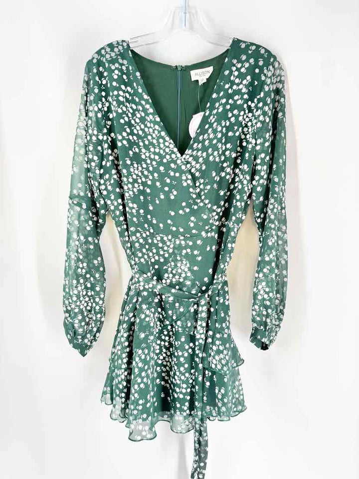 Size L Green Print Dress