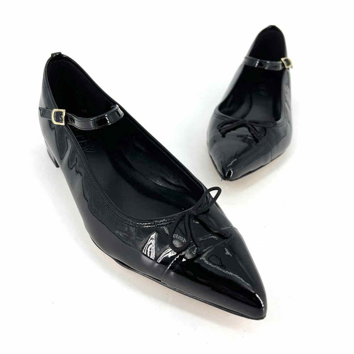 Shoe Size 8.5 J Crew Black PATENT Flats