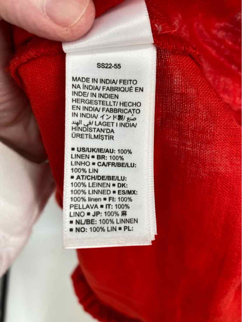 Size XXL THE DROP Red Linen 2 PC Dress
