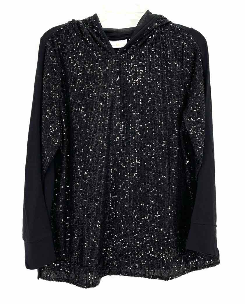 Size L Black Sequined Shirt