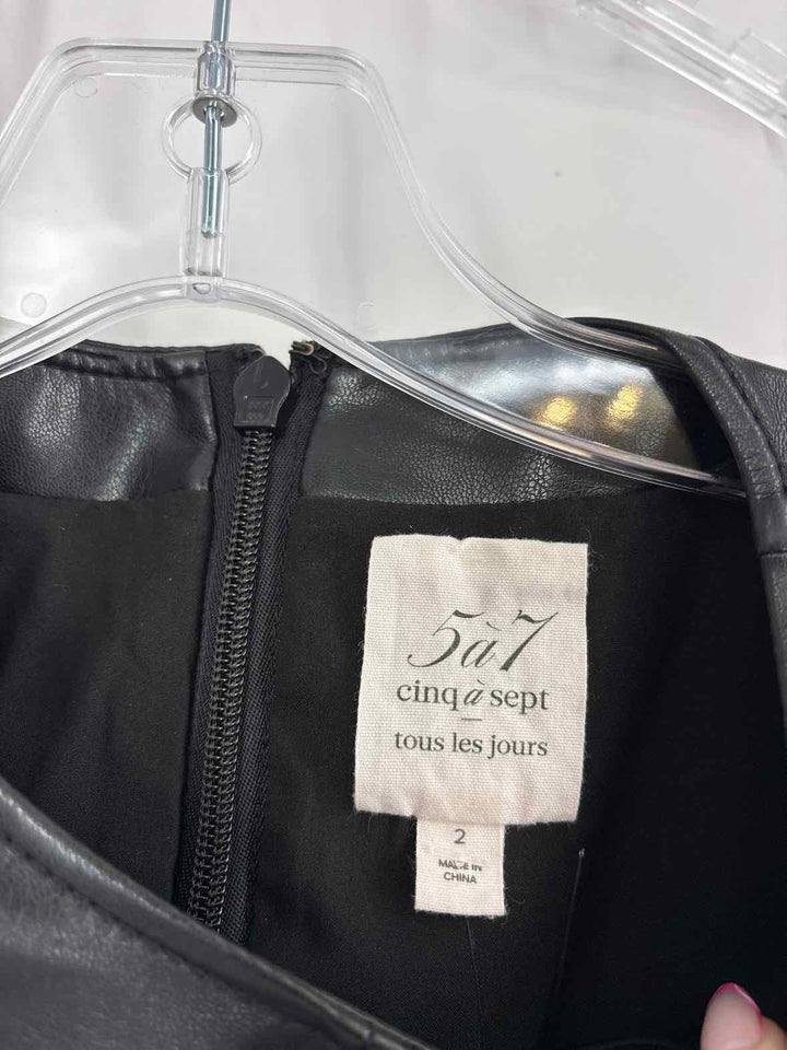 Size 2 CINQ DE SEPT Black Dress