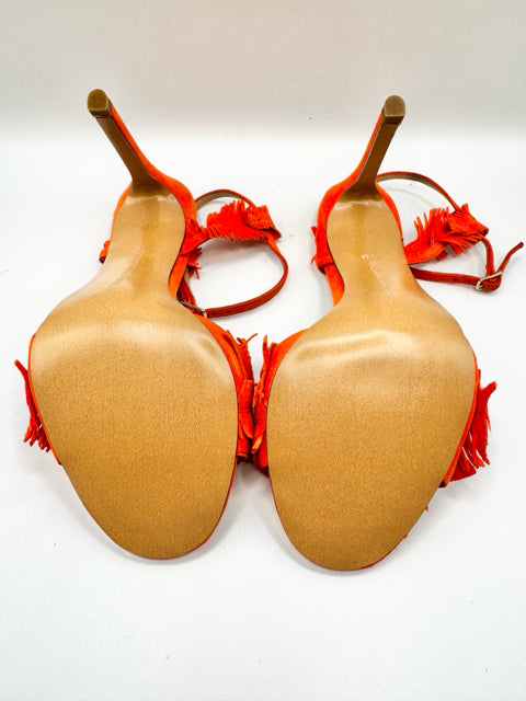 Shoe Size 7.5 Banana Republic Orange Leather Sandals