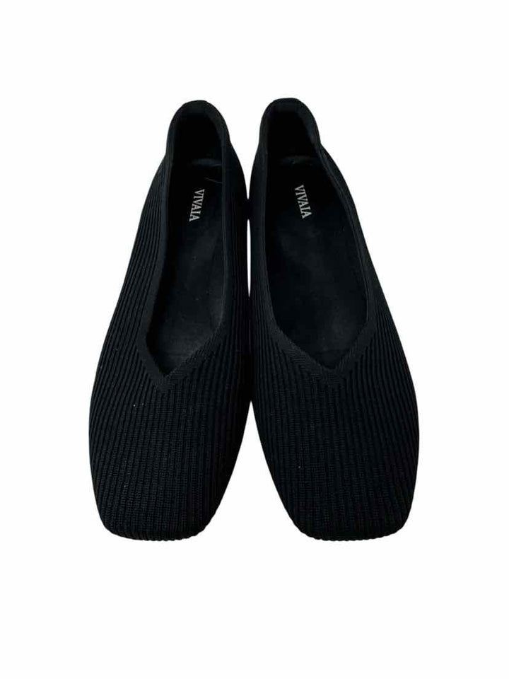 Shoe Size 40 VIVAIA Black Knit Flats