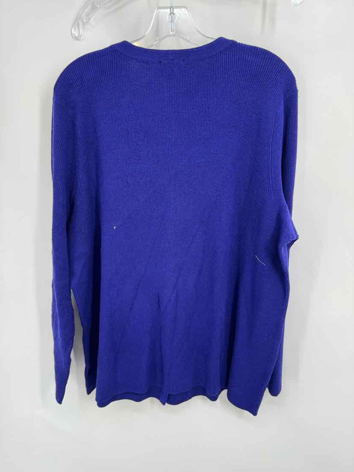 Size X J JILL Purple Knit Cardigan