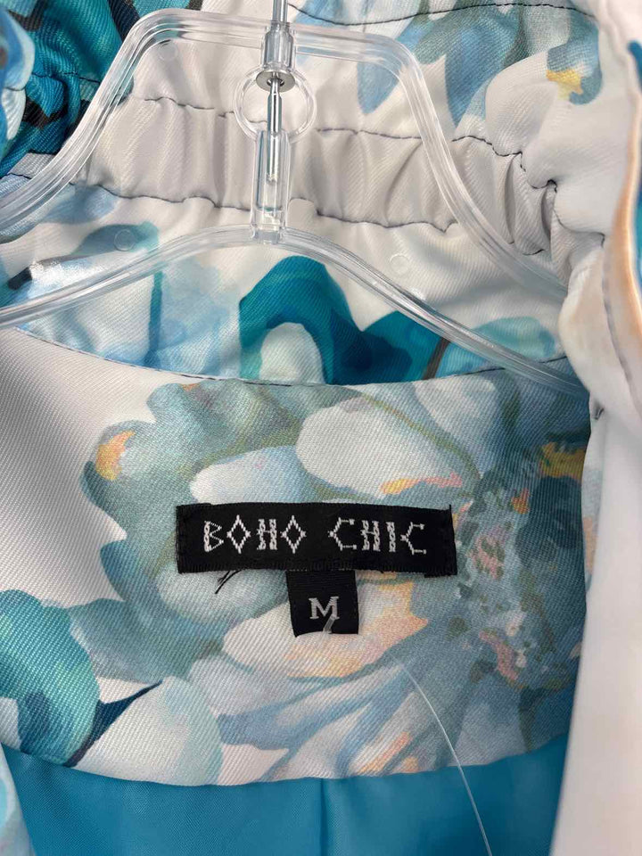 Size M BOHO CHIC Blue Print Jacket