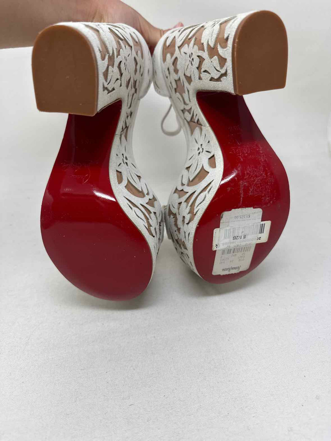 Shoe Size 8.5 CHRISTIAN LOUBOUTIN Ivory Suede Luxury - Sandals