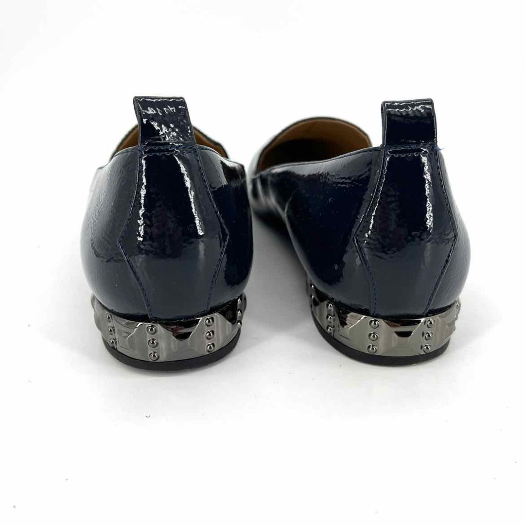 Shoe Size 8.5 FRANCO SARTO Navy PATENT Leather Flats