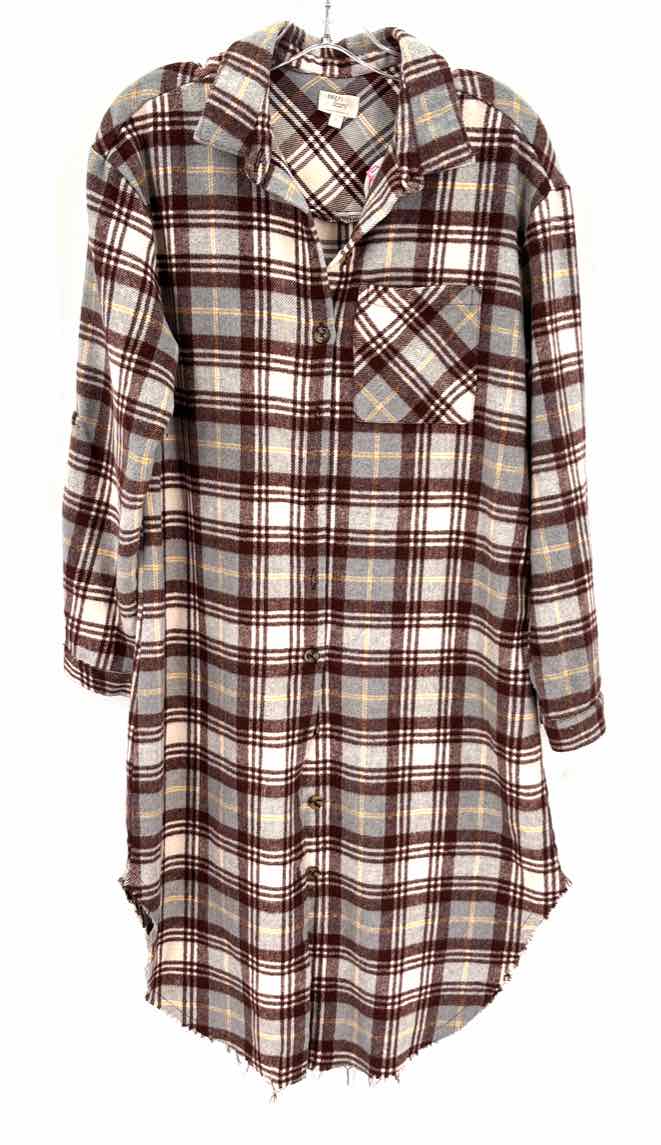 Size S Brown Flannel Dress