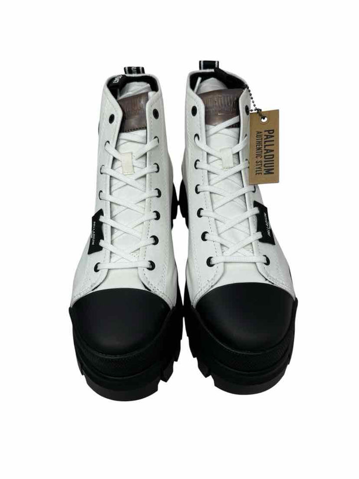 Shoe Size 10 White Canvas Boots