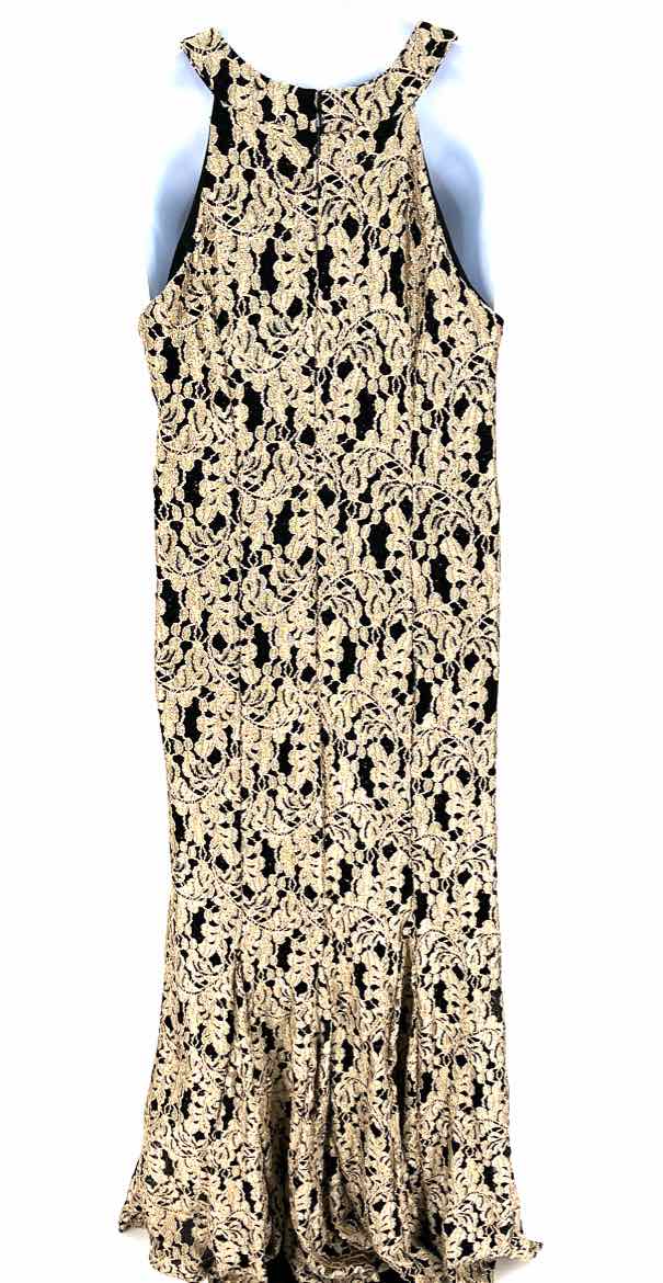 Size 16 MORGAN & CO Gold Lace Dress