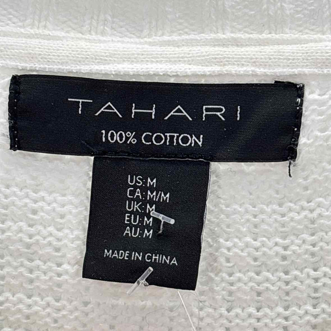 Size M TAHARI White Sweater