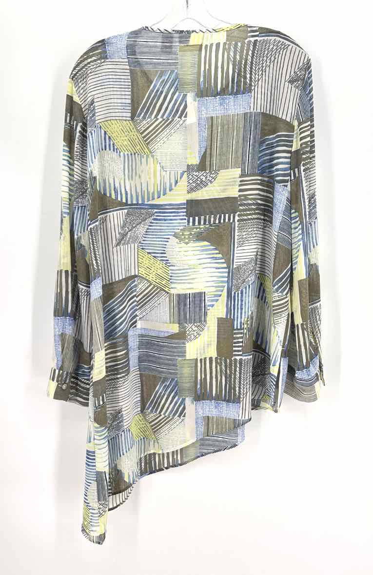 Size L Chico's Blue Print Shirt