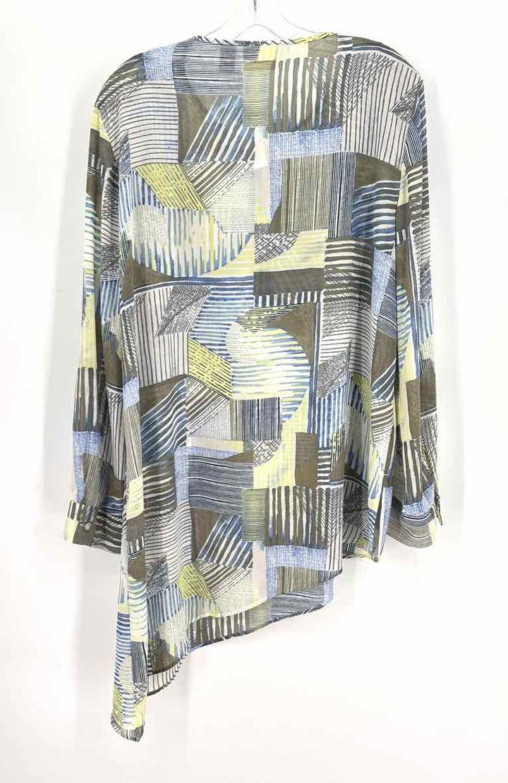 Size L Chico's Blue Print Shirt