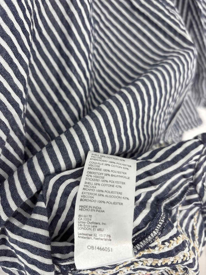 Size S MAEVE Navy Print Shirt