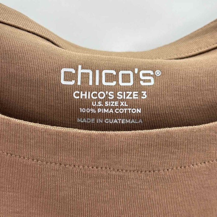 Size XL Chico's Brown Knit Shirt