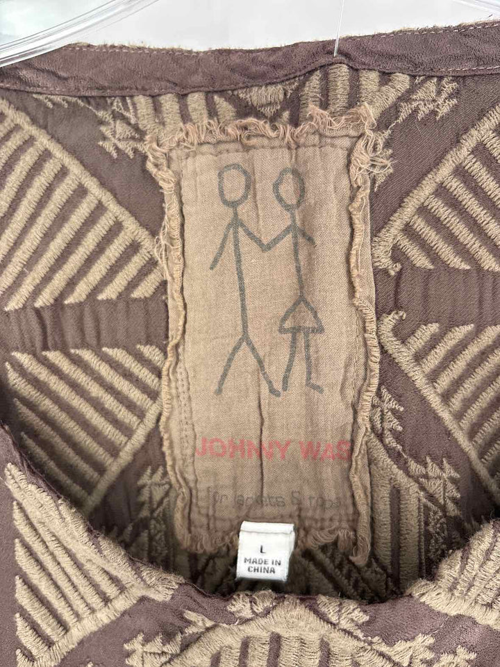 Size L Johnny Was Olive Shirt
