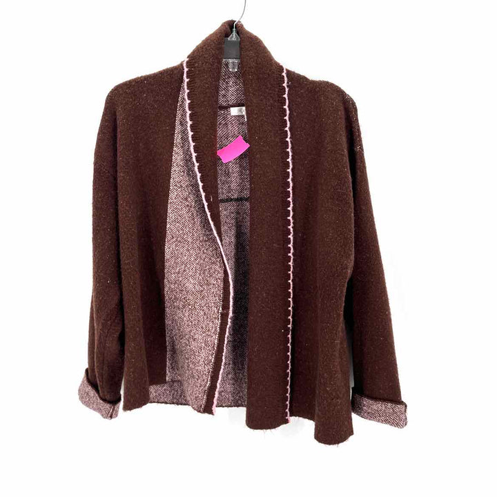 Size One Size Brown Print Sweater