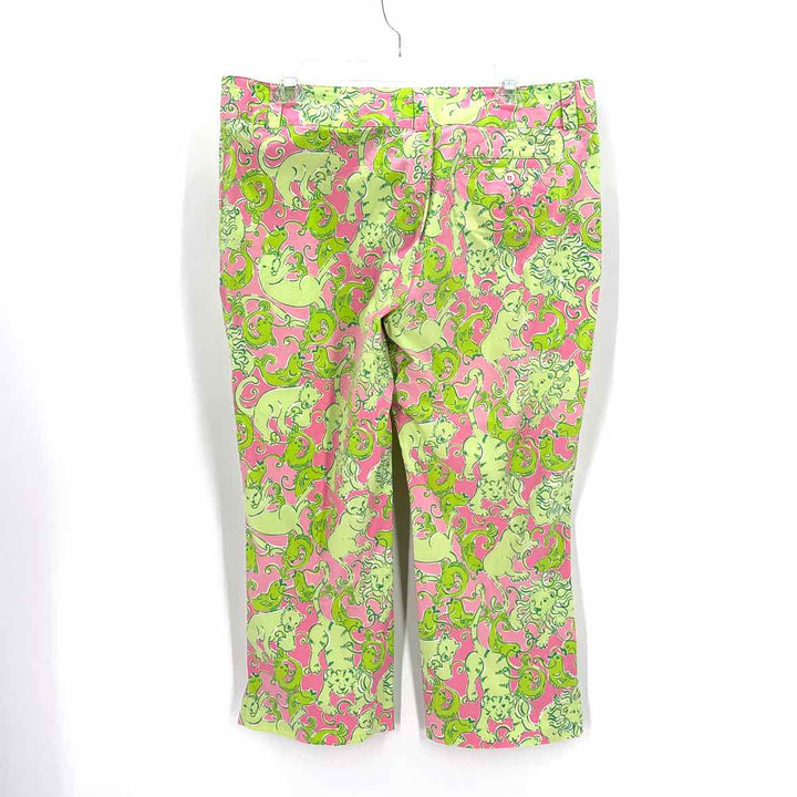 Size 12 Lilly Pulitzer Green Print Pants