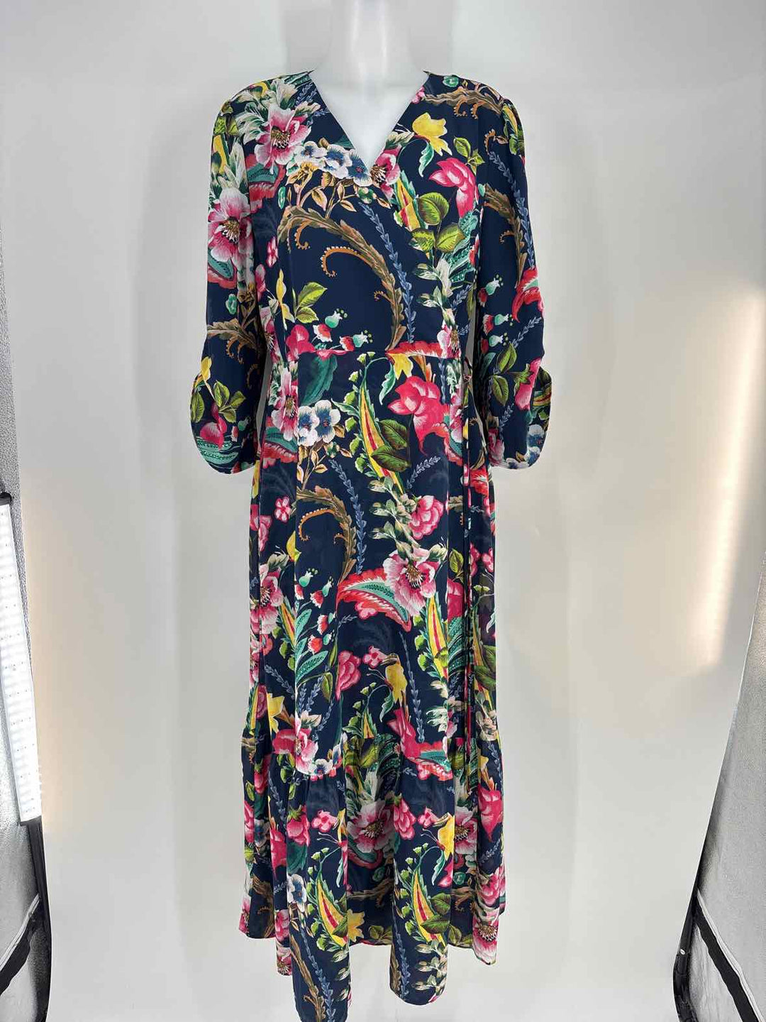 Size M SOFT SURROUNDINGS Navy Print Dress
